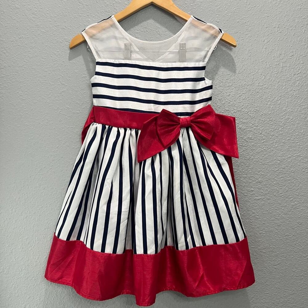 Lilt Girls Nautical Striped Party Dress Size 8